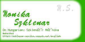 monika szklenar business card